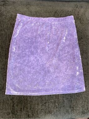 Forever 21 Lavender Velvet Mini Skirt